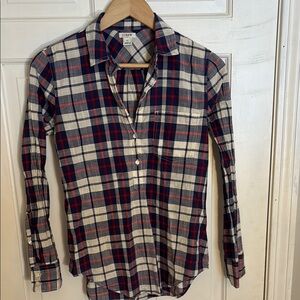 J. Crew plaid tunic shirt